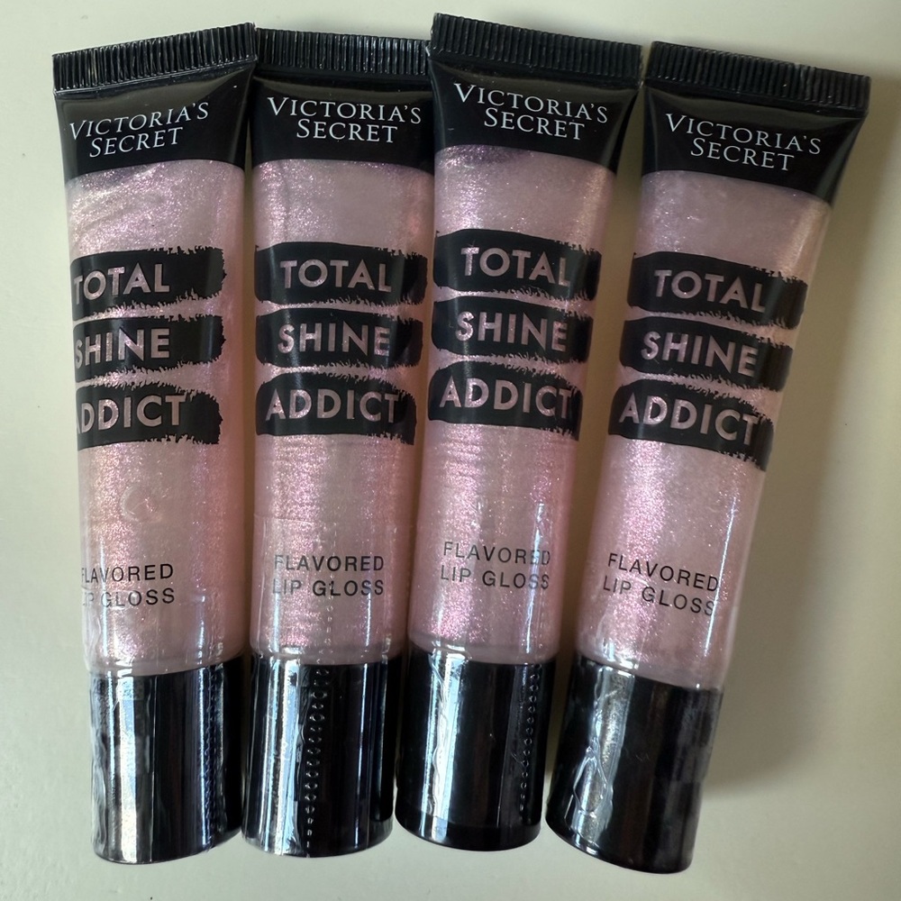 Victoria’s Secret Total Shine Indulgence flavored lip gloss qty 4, .46 oz ea